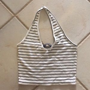 Brandy Melville striped halter top